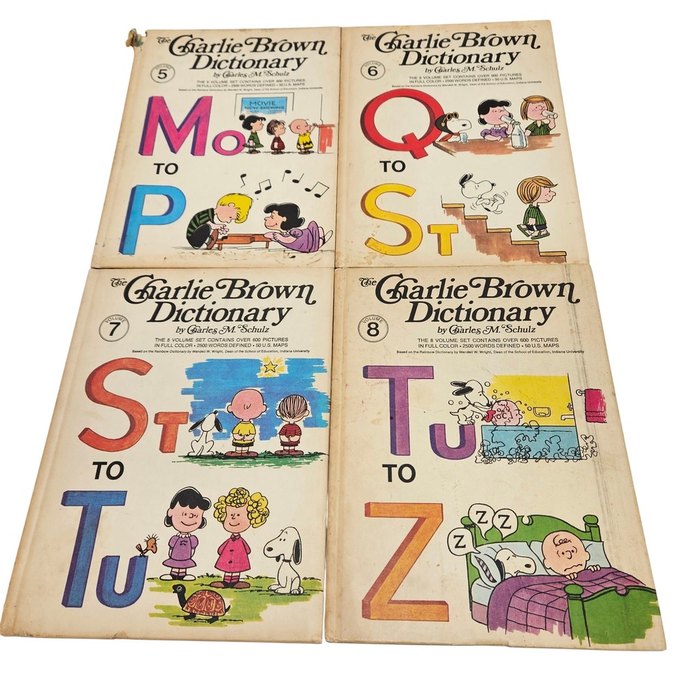 Vintage Charlie Brown Dictionary‎ 4 Volume Set #5,6,7,8 Mo-Z